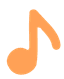 Nota musical naranja